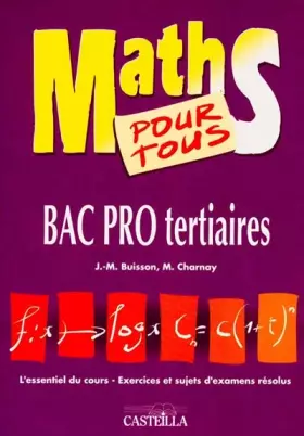 Couverture du produit · Maths pour bac pro tertiaires