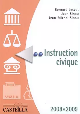 Couverture du produit · Instruction civique 2008-2009