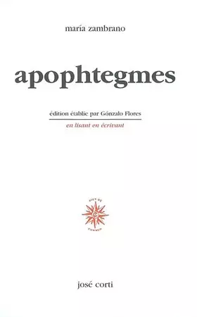 Couverture du produit · Apophtegmes