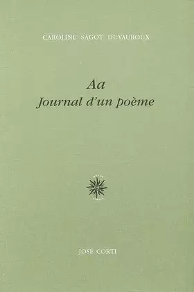 Couverture du produit · Aa : Journal d'un poème