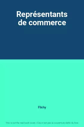 Couverture du produit · Représentants de commerce