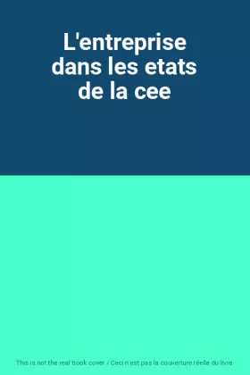 Couverture du produit · L'entreprise dans les etats de la cee