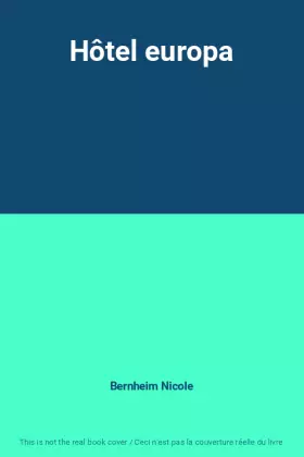 Couverture du produit · Hôtel europa