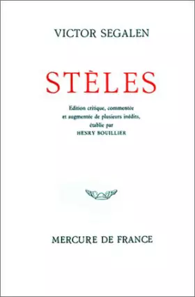 Couverture du produit · Stèles