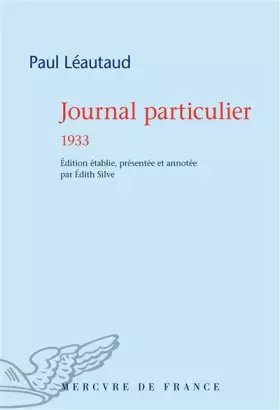 Couverture du produit · Journal particulier 1933