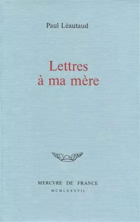 Couverture du produit · Lettres à ma mère