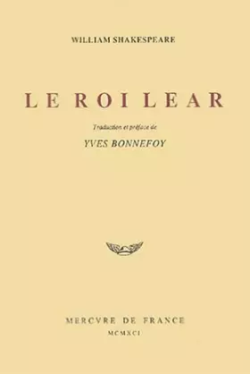 Couverture du produit · Le Roi Lear