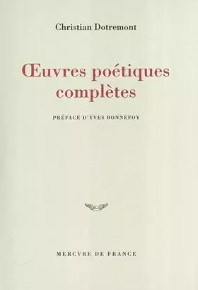 Couverture du produit · Oeuvres poétiques complètes