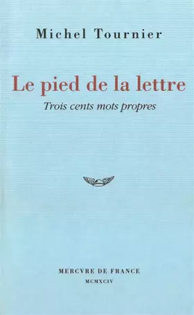 Couverture du produit · Le pied de la lettre