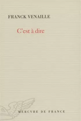 Couverture du produit · C'est à dire