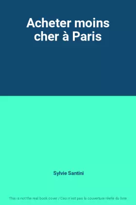Couverture du produit · Acheter moins cher à Paris