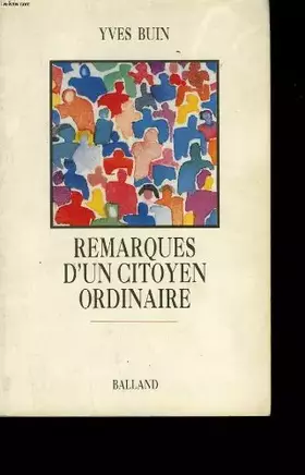 Couverture du produit · Remarques d'un citoyen ordinaire