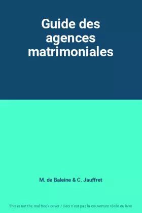 Couverture du produit · Guide des agences matrimoniales