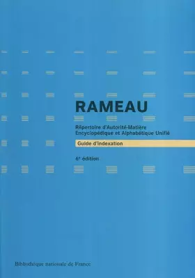 Couverture du produit · Guide d'indexation Rameau