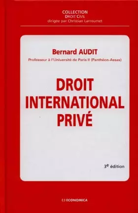 Couverture du produit · Droit international privé, 3e édition