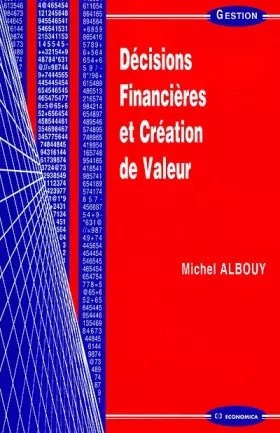 Couverture du produit · Décisions financières et création de valeur