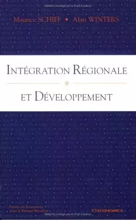 Couverture du produit · Intégration régionale et développement