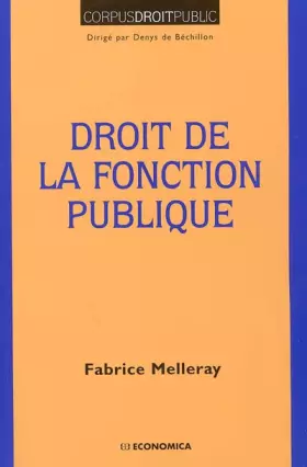 Couverture du produit · Droit de la Fonction publique