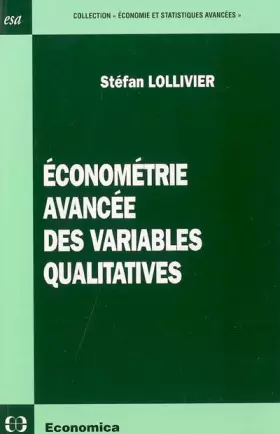 Couverture du produit · Econométrie avancée des variables qualitatives