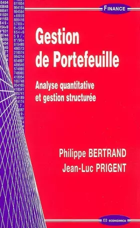 Couverture du produit · Gestion de Portefeuille : Analyse quantitative et gestion structurée
