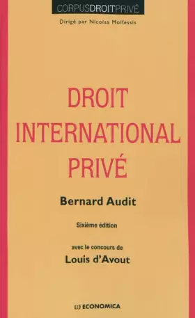 Couverture du produit · Droit international privé
