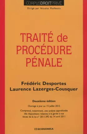 Couverture du produit · Traité de procédure pénale, 2e éd.
