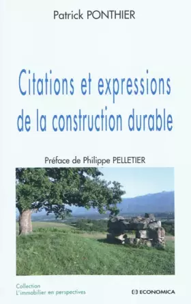 Couverture du produit · Citations et expressions de la construction durable