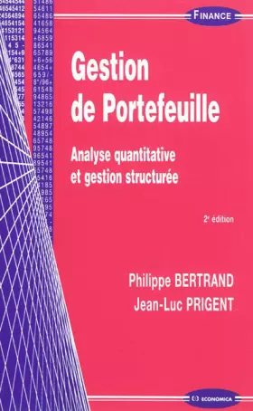 Couverture du produit · Gestion de Portefeuille - Analyse quantitative et gestion structurée