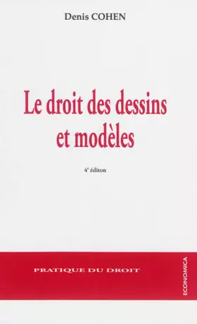Couverture du produit · Droit des dessins et modèles (Le)