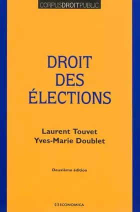 Couverture du produit · Droit des élections