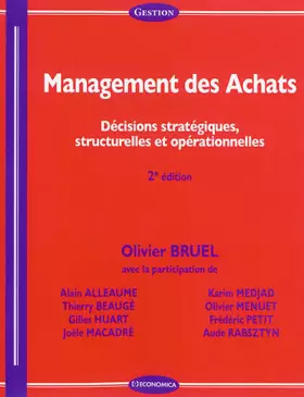 Couverture du produit · Management des Achats, 2e ed.