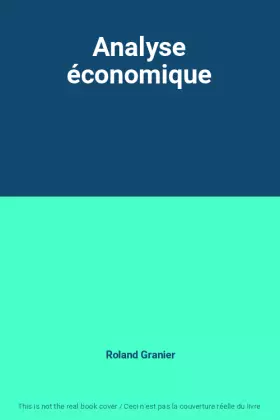 Couverture du produit · Analyse économique