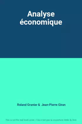 Couverture du produit · Analyse économique