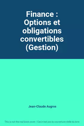 Couverture du produit · Finance : Options et obligations convertibles (Gestion)