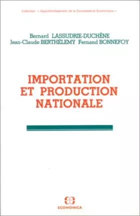 Couverture du produit · Importation et production nationale