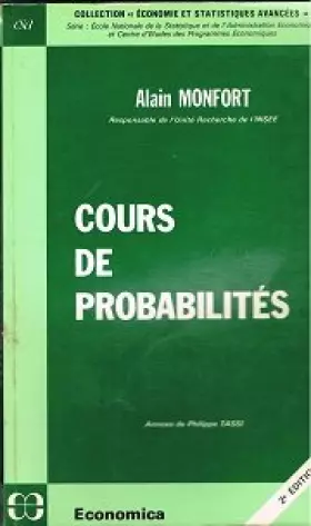 Couverture du produit · Cours de probabilités