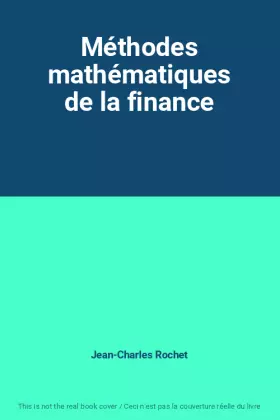 Couverture du produit · Méthodes mathématiques de la finance