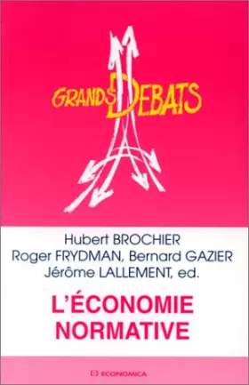 Couverture du produit · L'économie normative