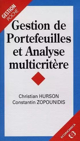 Couverture du produit · Gestion de portefeuilles et analyse multicritère