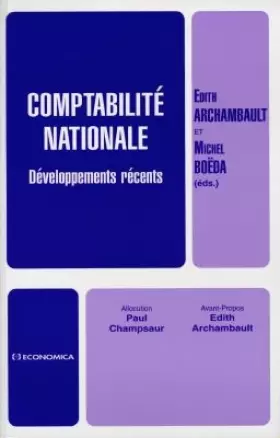 Couverture du produit · Comptabilité nationale