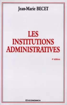 Couverture du produit · Les institutions administratives