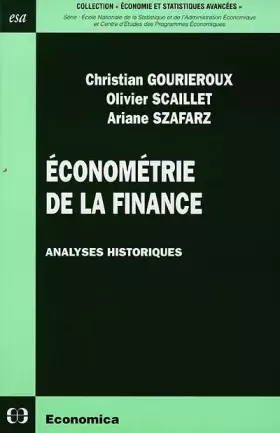 Couverture du produit · Econométrie de la finance