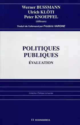 Couverture du produit · Politiques publiques
