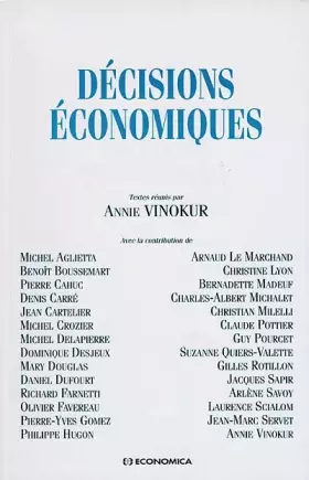 Couverture du produit · Décisions économiques