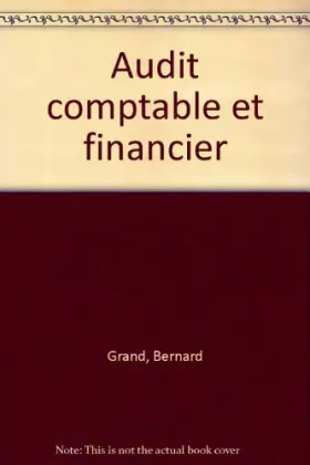 Couverture du produit · Audit comptable et financier