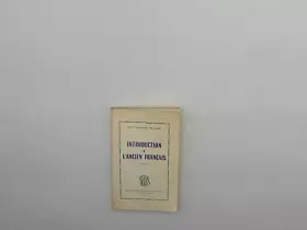 Couverture du produit · Introduction à l'ancien français