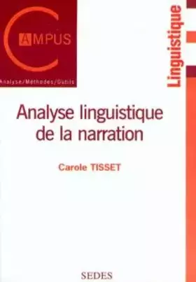 Couverture du produit · Analyse linguistique de la narration