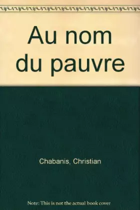 Couverture du produit · Au nom du pauvre