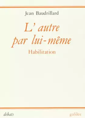 Couverture du produit · L'Autre par lui-même : Habilitation