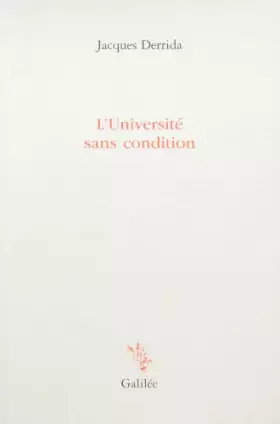 Couverture du produit · L'université sans condition